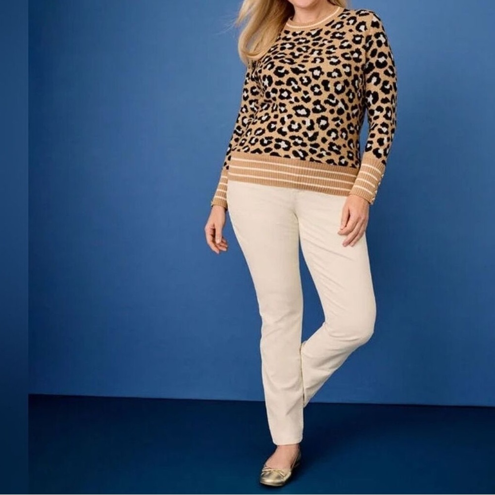 NEW Talbots Flawless Five Pocket Straight Leg Corduroy Pants-Size 12P-Ivory